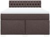 vidaXL Boxspringbett mit Matratze Dunkelbraun 140x190 cm Stoff 3285893 Bild 4