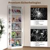 VOWNER Eckschrank 205 cm Beleuchtete Vitrine mit Glastüren, 5-stöckiges Eckregal (1-St) mit 3 Farblichtern & Bewegungssensor für Sammlerstücke, Bücher Bild 3