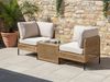 Gartensofa mit Tisch 2-Sitzer OMEGANA Hellbeige Polyrattan Bild 3