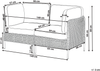 Gartensofa mit Tisch 2-Sitzer OMEGANA Hellbeige Polyrattan Bild 2