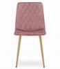 Home Collective Esszimmerstuhl Wohnzimmerstuhl Stuhl mit Velours-Sitz (ergonomisch, ideal für Wohnzimmer, Büro, Schlafzimmer oder Esszimmer), maximale Belastung: 120 kg, rosa mit holzfarbenen Beinen 4er Set Bild 4