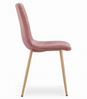 Home Collective Esszimmerstuhl Wohnzimmerstuhl Stuhl mit Velours-Sitz (ergonomisch, ideal für Wohnzimmer, Büro, Schlafzimmer oder Esszimmer), maximale Belastung: 120 kg, rosa mit holzfarbenen Beinen 4er Set Bild 3