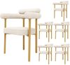 Flieks Esszimmerstuhl (Set, 6 St), 6er Set Polsterstühle Wohnzimmer Samt Küchenstühle Eisengestell Bild 4
