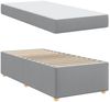 vidaXL Bettrahmen mit Matratze Hellgrau 100 x 200 cm Stoff 3399335 Bild 4