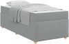 vidaXL Bettrahmen mit Matratze Hellgrau 100 x 200 cm Stoff 3399335 Bild 2