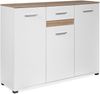 Sideboard >Volos< in weiß / Artisan Eiche Dekor - 118x91x35 (BxHxT) Bild 4