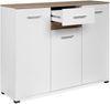 Sideboard >Volos< in weiß / Artisan Eiche Dekor - 118x91x35 (BxHxT) Bild 5