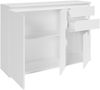 Sideboard >Brest< 3 Türen, 2 Schübe, in weiß - 119x84x35cm (BxHxT) Bild 3
