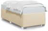 vidaXL Bettgestell ohne Matratze Creme 100x200 cm Stoff 3284455 Bild 2
