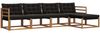 vidaXL Outdoor-Sofagarnitur mit Kissen 5 pcs Natürlich und Schwarz 3369351 Bild 2