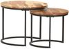 Satztische 2 Stk. Massivholz Akazie [286186] 40 x 40 x 34 cm Bild 5