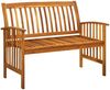 vidaXL Gartenbank mit Kissen, Massivholz Akazie braun / grau, 119 x 64 x 90 cm Bild 2