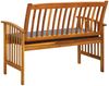 vidaXL Gartenbank mit Kissen, Massivholz Akazie braun / grau, 119 x 64 x 90 cm Bild 5