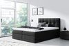 Boxspringbett Schlafzimmerbett CARMEN 200x220 cm Schwarz Bild 2