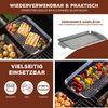 Edelstahl Grillplatte (32 x 1,5 x 18,5 cm), Grillkorb, Grillpfanne Bild 3