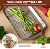 Edelstahl Grillplatte (32 x 1,5 x 18,5 cm), Grillkorb, Grillpfanne Bild 4