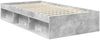vidaXL Bettrahmen Beton Grau 100 x 200 cm Massives Kiefernholz 3410123 Bild 5