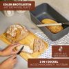 2tlg. Brotaufbewahrungs-Set - Brotkasten und Brotkorb (Kunststoff/Metall, grau) Bild 3
