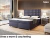 MEBLINI Boxspringbett ASTON 160x200 cm mit Bettkasten - H3/Dunkelgrau Kunstleder Polsterbett - Doppelbett mit Topper & Taschenfederkern-Matratze Bild 4