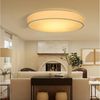 ZMH LED Deckenleuchte mit Fernbedienung Weiß Rund mit Stoffschirm Wohnzimmer Schlafzimmer, LED fest integriert, 3000-6500k Bild 4