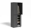 Kleiderschrank Claus Anthrazit 74 x 191.5 cm mit 4 Türen Vicco Bild 5