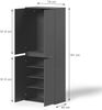 Kleiderschrank Claus Anthrazit 74 x 191.5 cm mit 4 Türen Vicco Bild 2