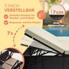 CASARIA® Sonnenliege 2 Personen Klapptisch Schwarz Creme Bild 5