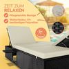 CASARIA® Sonnenliege 2 Personen Klapptisch Schwarz Creme Bild 2