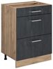 Küchenunterschrank R-Line Schwarz Beton 60 cm ohne Arbeitsplatte Vicco Bild 5