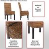 2er-Set Esszimmerstuhl Korbstuhl M69 Stuhl BALI Bananengeflecht ~ hell, mit Kissen Bild 2