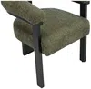Vente-unique - LIVELIA Stuhl Stoff SchwarzGrün - B 60 cm x H 78 cm x L 64 cm Bild 5