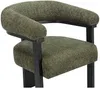 Vente-unique - LIVELIA Stuhl Stoff SchwarzGrün - B 60 cm x H 78 cm x L 64 cm Bild 4