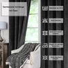 Haus und Deko Gardine Vorhang 2er Set Ösen Verdunkelung 140x245 cm Samt weich blickdicht, Ösen (2 St), Polyester Bild 2