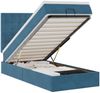 vidaXL Ottoman-Bett mit Matratzen & LEDs Dunkelblau 100x200 cm Samt 3314448 Bild 2
