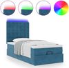 vidaXL Ottoman-Bett mit Matratzen & LEDs Dunkelblau 100x200 cm Samt 3314448 Bild 5