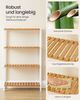 SONGMICS Badezimmerregal, Bambus natur / weiß, 60 x 26 x 130 cm Bild 3