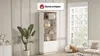 Vente-unique - LOTULA Bookcase Holz, Platte BeigeWeiß - B 26,8 cm x H 168,3 cm x L 75,5 cm Bild 2