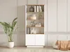 Vente-unique - LOTULA Bookcase Holz, Platte BeigeWeiß - B 26,8 cm x H 168,3 cm x L 75,5 cm Bild 5