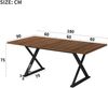 Esstisch 180 x 90 cm in Walnussoptik, MDF-Tischplatte mit X-förmigen Metallbeinen, modern & stabil Bild 5