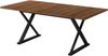 Esstisch 180 x 90 cm in Walnussoptik, MDF-Tischplatte mit X-förmigen Metallbeinen, modern & stabil Bild 4