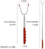 TUWENA Grillspieß 5 Stück Grillspieße Teleskop, Edelstahl 30-115cm, BBQ Grillgabel (5-St), Lagerfeuer Grillstab, Grillbesteck Set für Camping Grill Gartenparty Bild 2