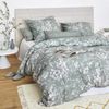 Irisette Zobel Flausch Cotton Bettwäsche 135x200 Blüten Blumen salbei grau 8558-30 Bild 3