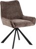 Drehstuhl >Eddie< (2er-Set) Spidergestell schwarz, Bezug in braun - 59x81x56 (BxHxT) Bild 3