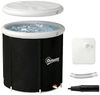 Outsunny Rundpool 280L Eisbad mit 3 Isolierschichten Abdeckung (aufblasbare Eistonne, 1-tlg, Ø78 cm Faltbare Eisbadewanne), für Sportler Anfänger Schwarz Bild 2
