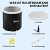 Outsunny Rundpool 280L Eisbad mit 3 Isolierschichten Abdeckung (aufblasbare Eistonne, 1-tlg, Ø78 cm Faltbare Eisbadewanne), für Sportler Anfänger Schwarz Bild 4