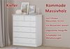 Kommode weiß Sideboard Anrichte Kiefer massiv 2+4 Schubladen 90.50-13W Bild 3