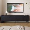 TV-Schrank Schwarz 169x34x45.5 cm,mit 4 Türen und Stauraum Bild 2