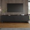 TV-Schrank Schwarz 169x34x45.5 cm,mit 4 Türen und Stauraum Bild 5