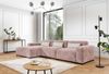 Ecksofa Designersofa ROMY MAX in Stoff Enjoy Me Rosa Ottomane Links Bild 1