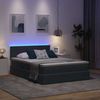 vidaXL Bett mit Stauraum und LED mit LED Dunkelgrau 140 x 190 cm Samt 3371332 Bild 5